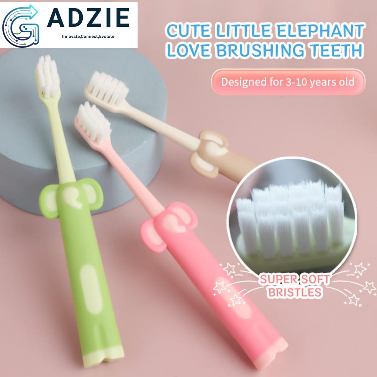 Children's Soft Toothbrush Individually Packaged Cute Little Elephant